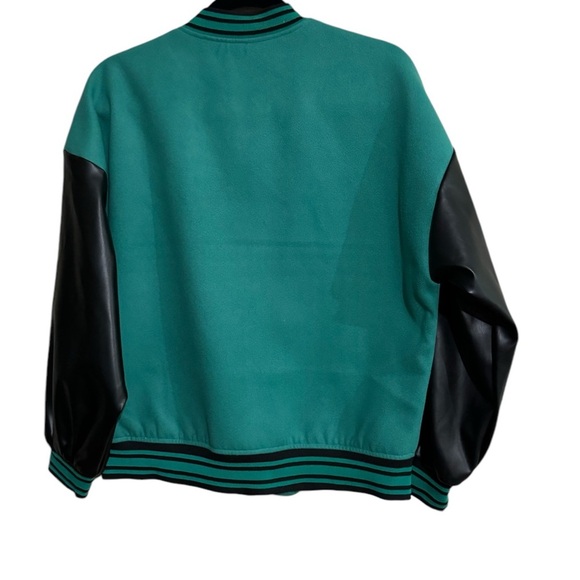 BOMBER CHAMPS GREEN VARSITY WOMEN'S JACKET NWOT - Picture 2 of 7